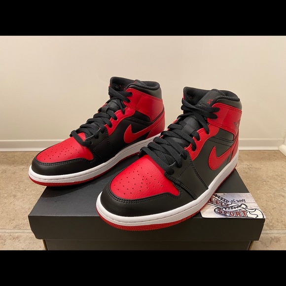 Jordan Shoes New Nike Air Jordan Retro Og Mid Banned Bred Red